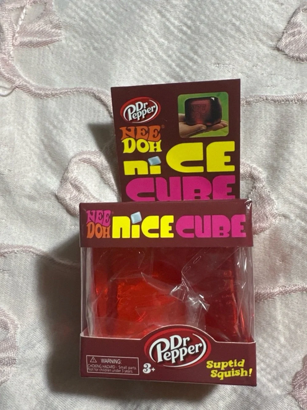 NeeDoh Nice Cube Red Squishy Toy Authentic